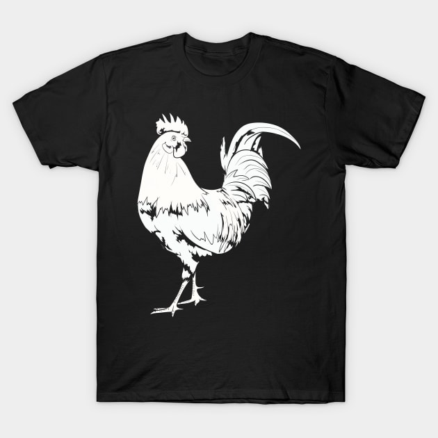 Rooster Chicken Cock T-Shirt by KAWAIITEE